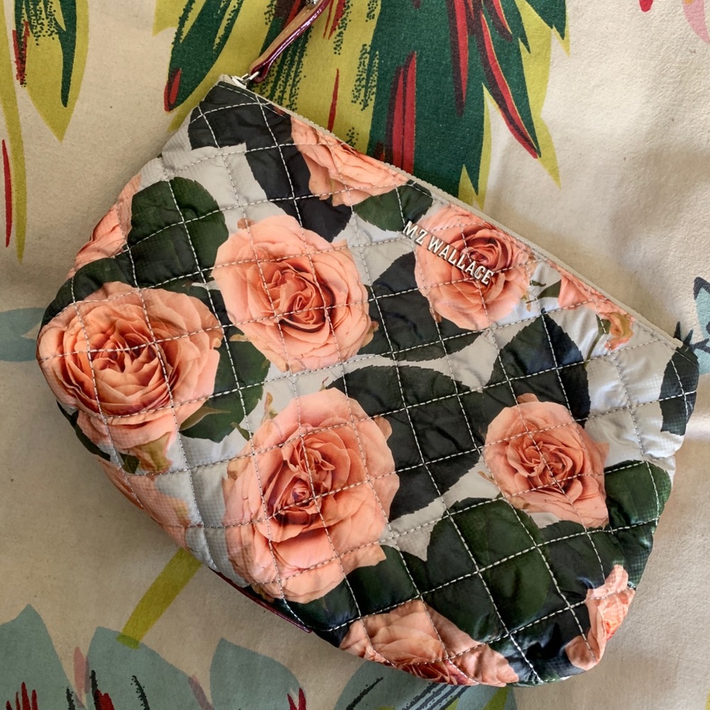 MZ Wallace Floral Quilted Cosmetic Bag